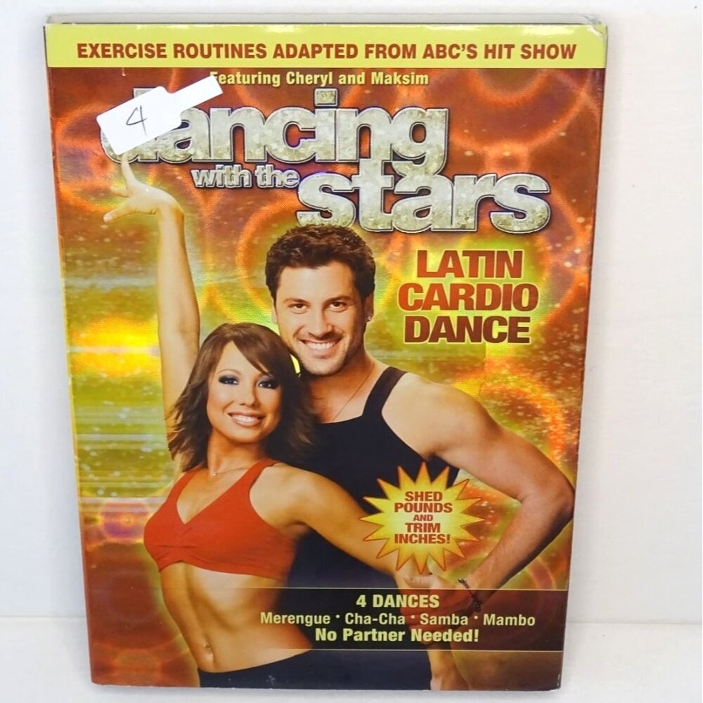 Dancing With The Stars Latin Cardio Dance DVD Cheryl & Maksim 4 Routines No Part